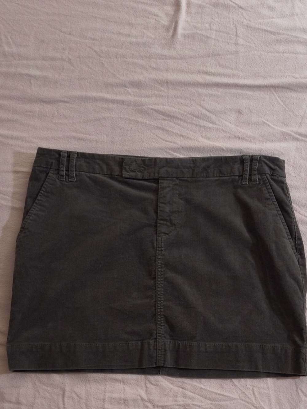 Brown Cotton Corduroy Skirt